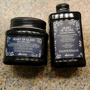 Davines heart of glass shampoo and conditioner set